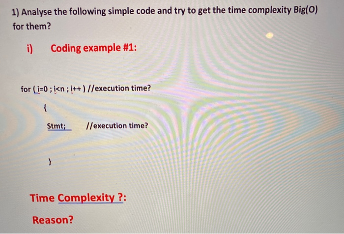 Solved 1) Analyse the following simple code and try to get | Chegg.com