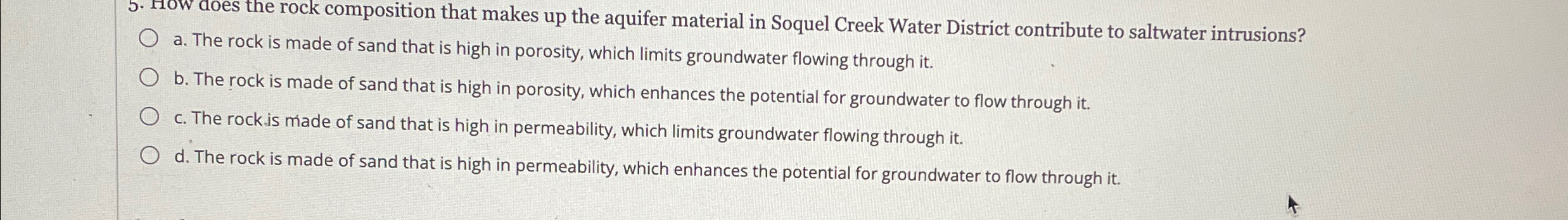 Solved How does the rock composition that makes up the | Chegg.com