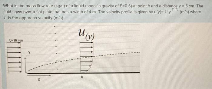 Solved (17) What is the mass flow rate (kg/s) of a liquid | Chegg.com