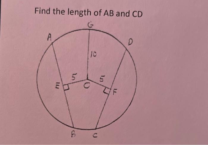 Solved Find The Length Of AB And CD | Chegg.com