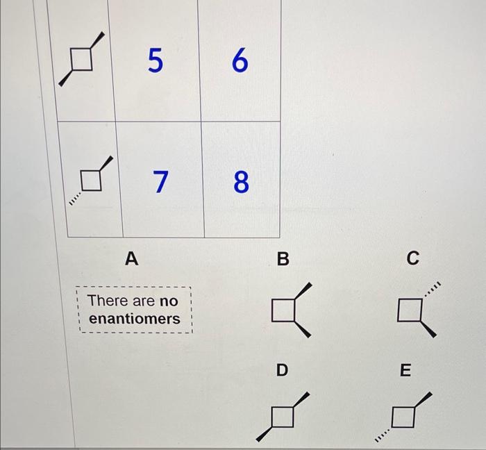 Solved A C There Are No Enantiomers 1 [Choose] 2 [Choose] | Chegg.com