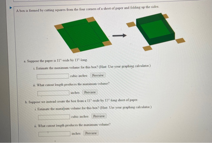 Solved: A Box Is Formed By Cutting Squares From The Four C... | Chegg.com