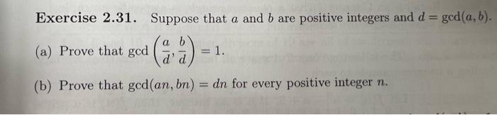 Solved Exercise 2.31. Suppose That A And B Are Positive | Chegg.com