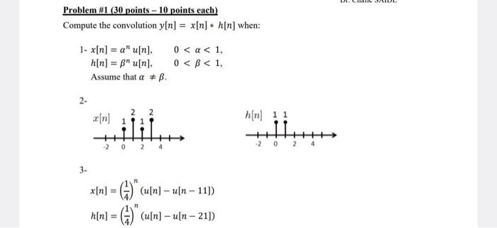 Solved Problem \\#1 ( 30 points - 10 points each) Compute | Chegg.com