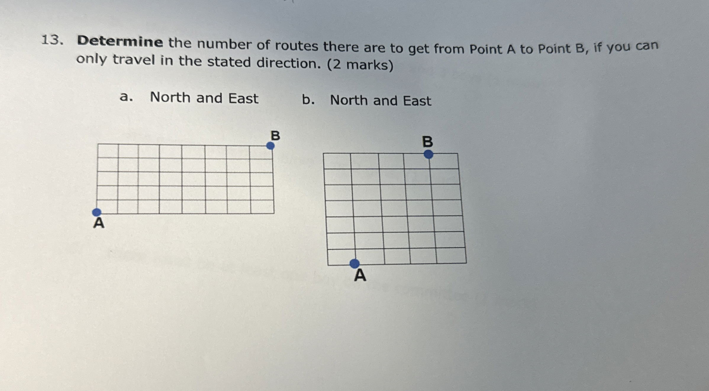 Solved Determine the number of routes there are to get from | Chegg.com