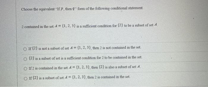 Solved Choose the equivalent 