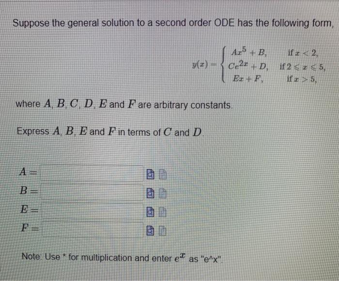 Solved If A First Order Ode Has General Solution Ae 6s Chegg Com