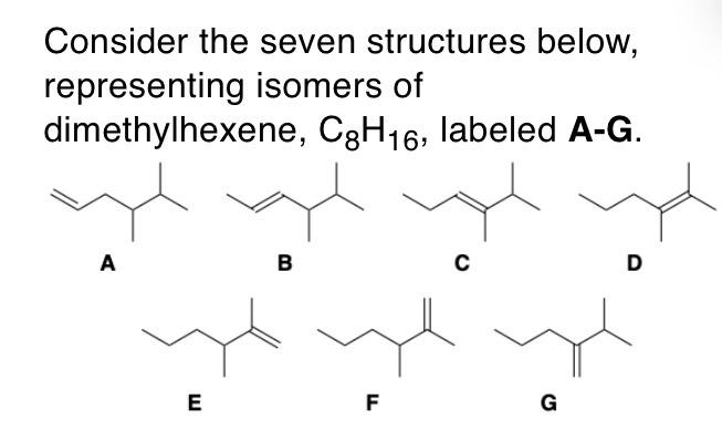 Solved Consider the seven structures below, representing | Chegg.com