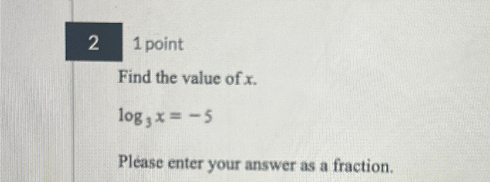 find the value of x if log 10