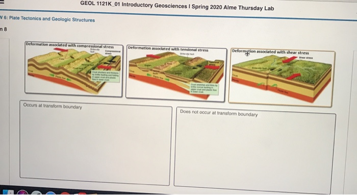 Solved GEOL 1121K_01 Introductory Geosciences I Spring 2020 