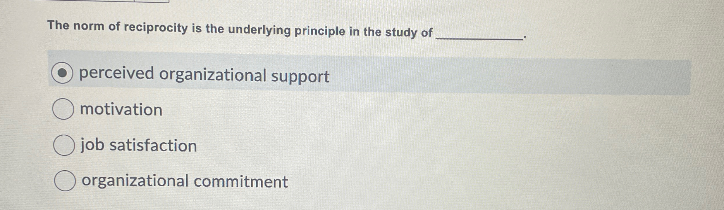 Solved The norm of reciprocity is the underlying principle | Chegg.com