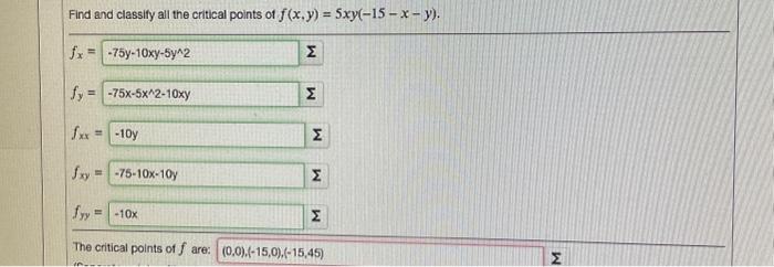 Solved Find and classify all the critical points of | Chegg.com