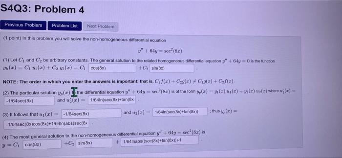 Solved S4Q3: Problem 4 Previous Problem Problem List Next | Chegg.com