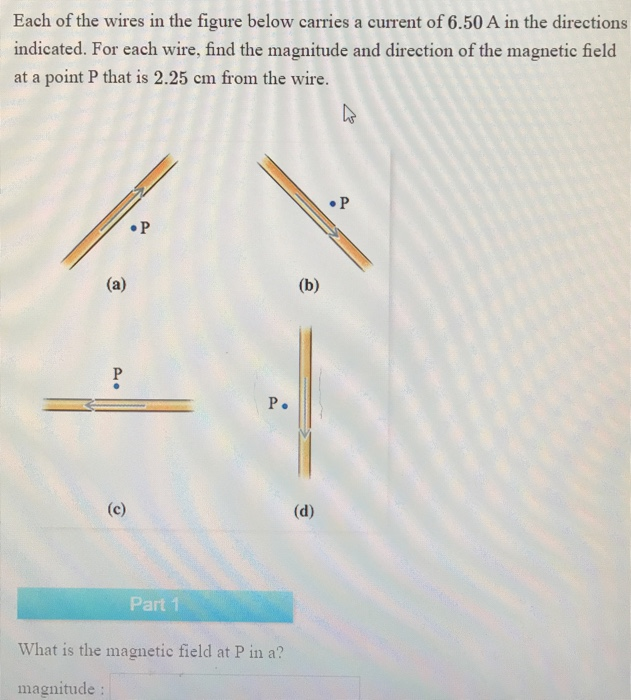 Solved Each of the wires in the figure below carries a | Chegg.com
