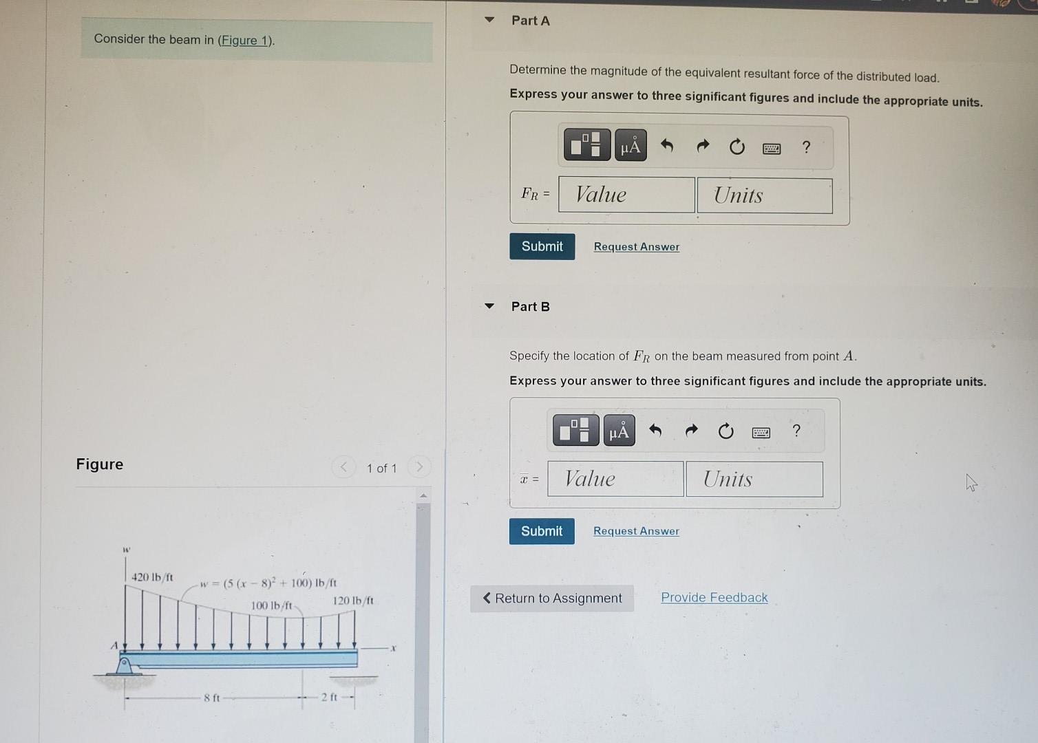 Solved Consider the beam in (Figure 1). Determine the | Chegg.com