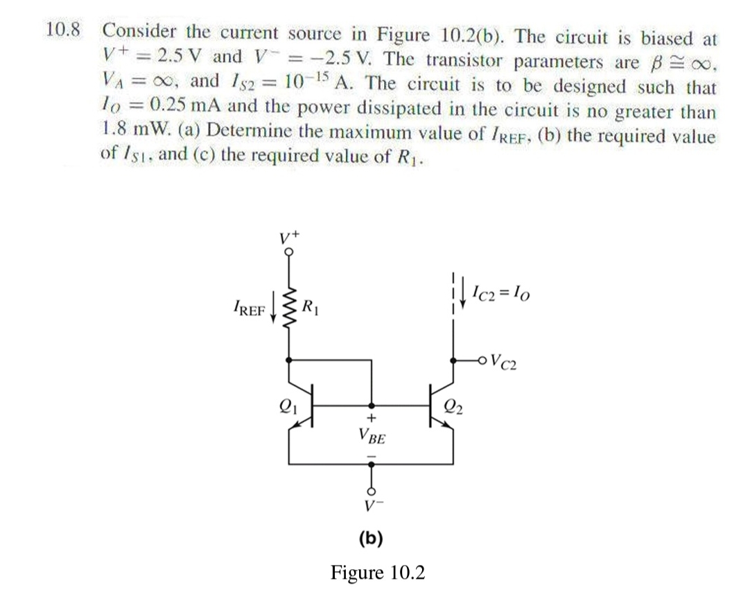 Current Source Figure Solved 10.8 Consider the current source in Figure 10.2(b). | Chegg.com