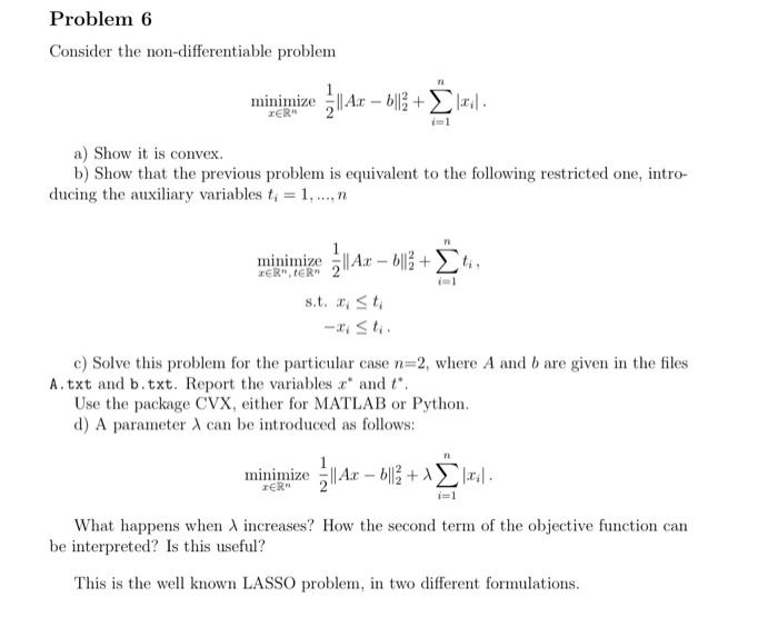 Solved Consider the non-differentiable problem | Chegg.com