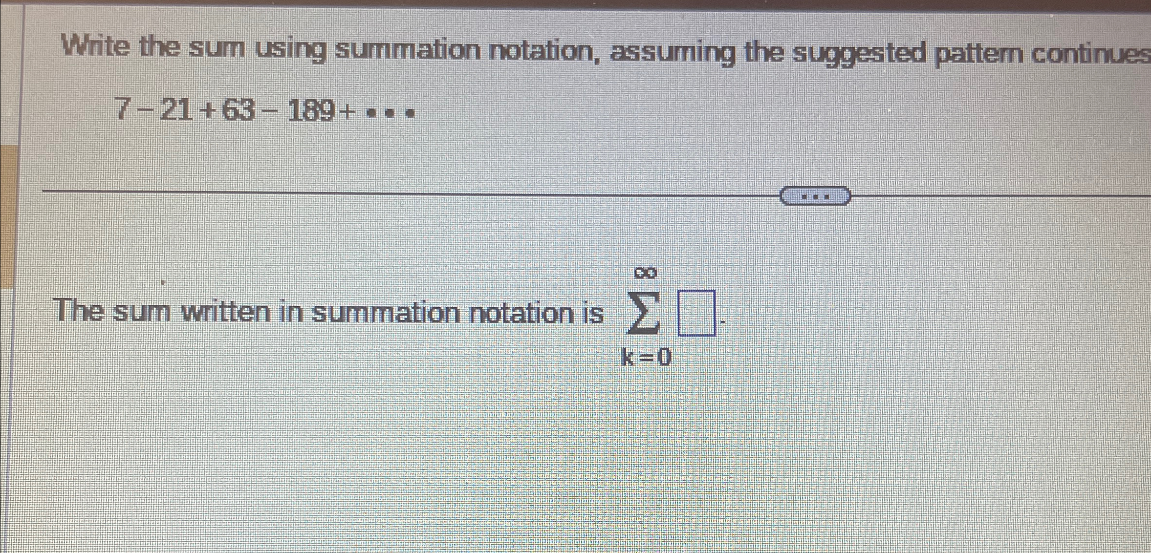Solved Write the sum using summation notation, assuming the | Chegg.com