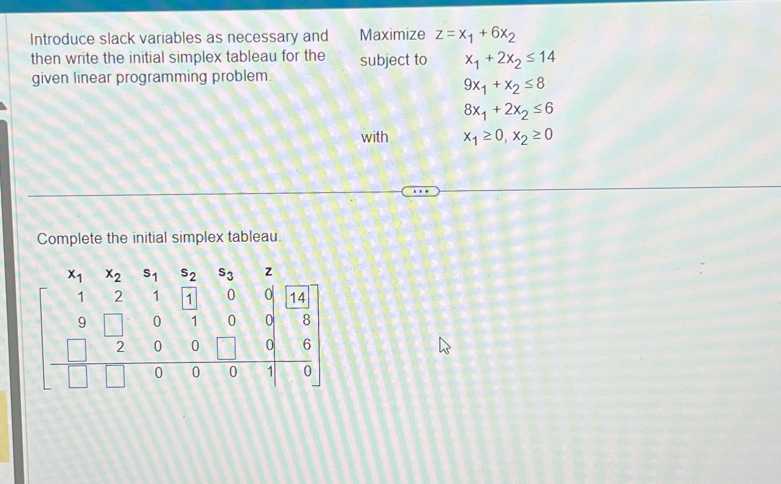 Solved Introduce slack variables as necessary and then write | Chegg.com