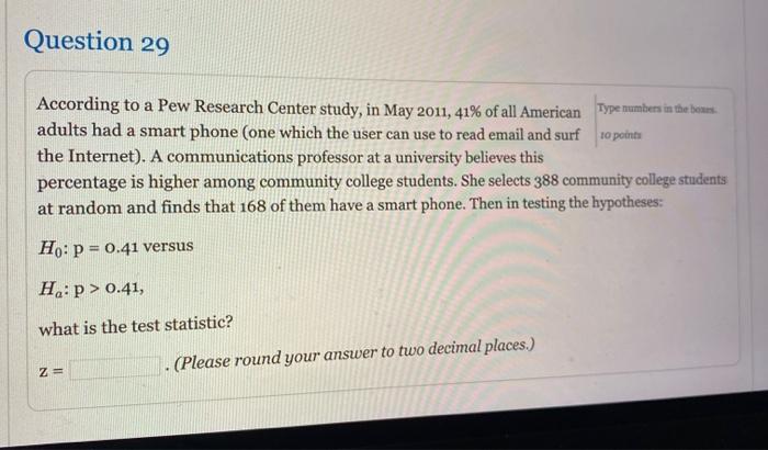 Solved Question 29 According to a Pew Research Center study, | Chegg.com