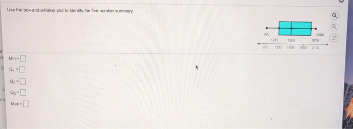 Solved Use the box-and-whisker plot to identify the | Chegg.com