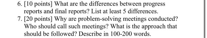 Solved 6. [10 points] What are the differences between | Chegg.com