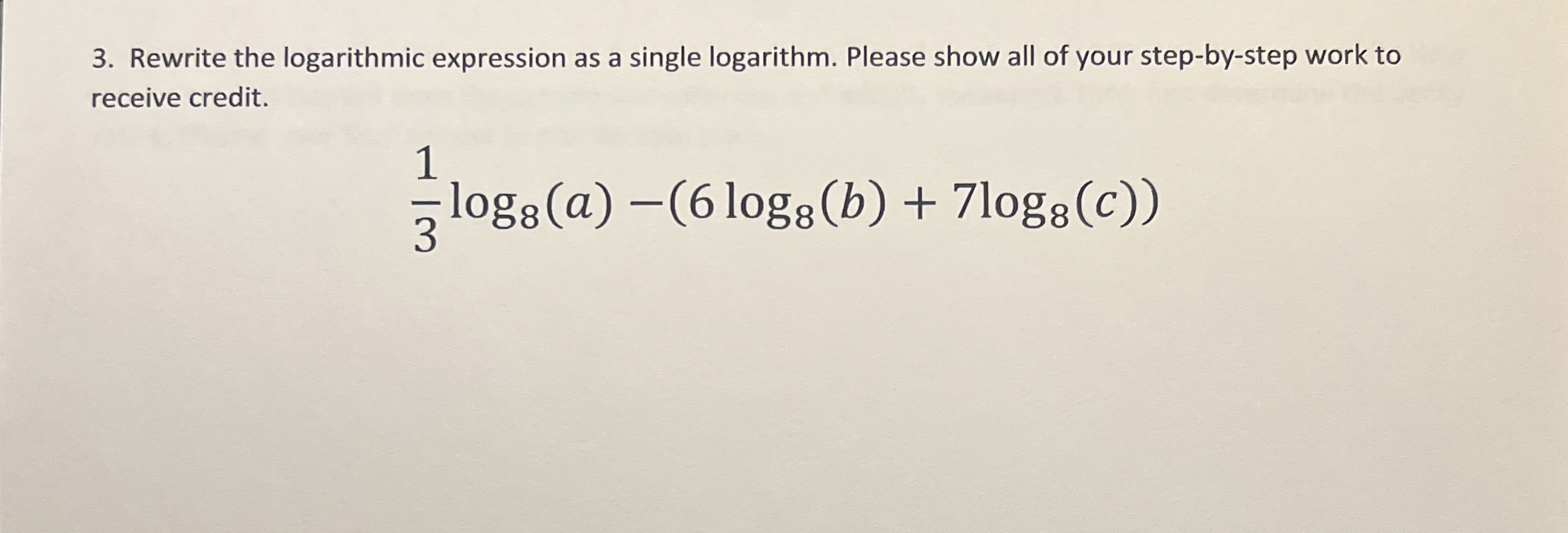 Solved Rewrite the logarithmic expression as a single | Chegg.com