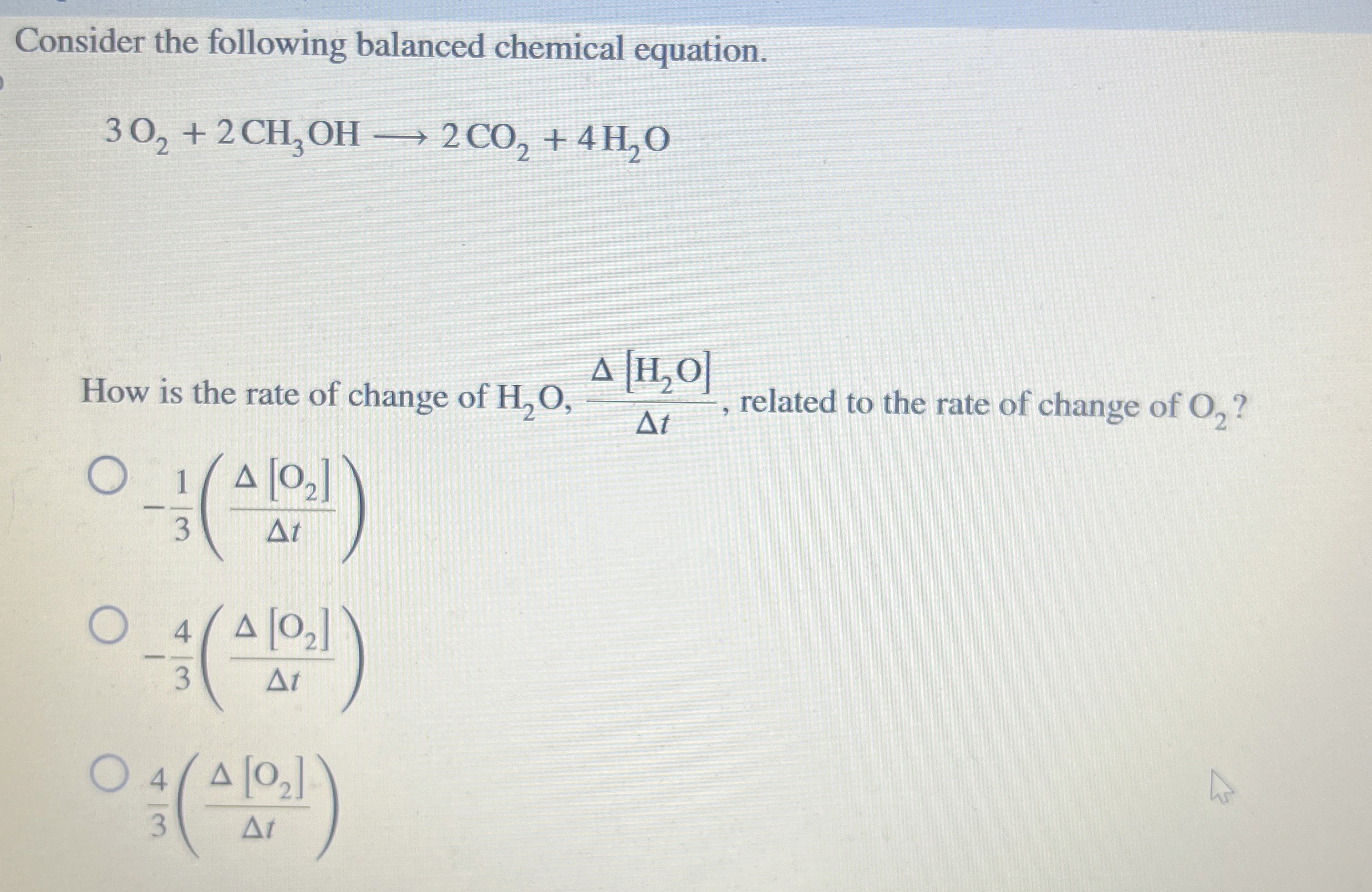 Solved Consider the following balanced chemical | Chegg.com
