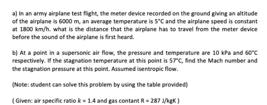 Solved A) In An Army Airplane Test Flight, The Meter Device | Chegg.com