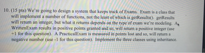 10 15 Pts We Re Going To Design A System That Chegg Com