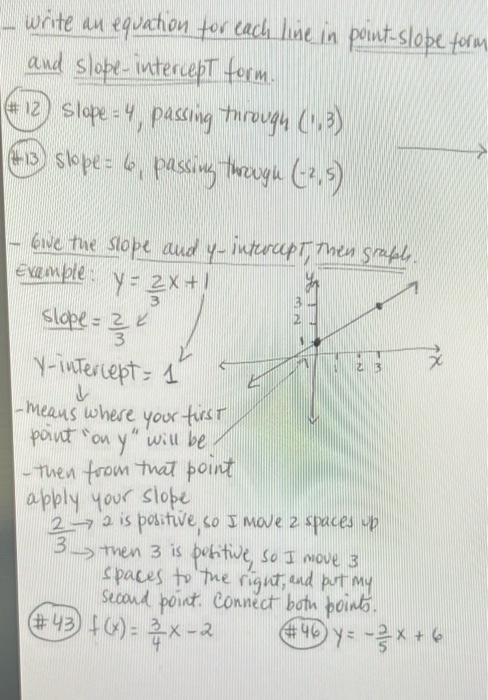 Solved write an equation for each line in point-slope form | Chegg.com