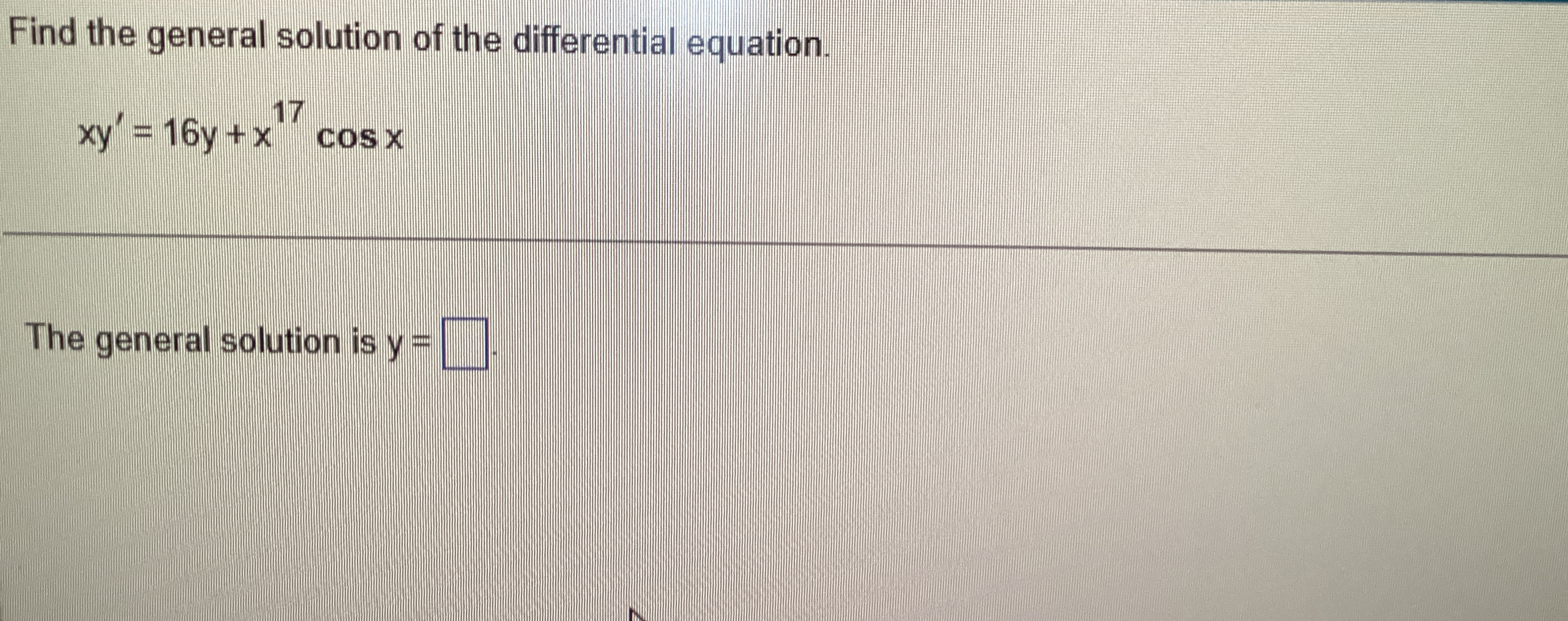 Solved Find the general solution of the differential | Chegg.com