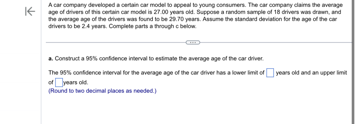 Solved A car company developed a certain car model to appeal | Chegg.com