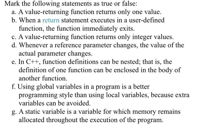 solved-mark-the-following-statements-as-true-or-false-a