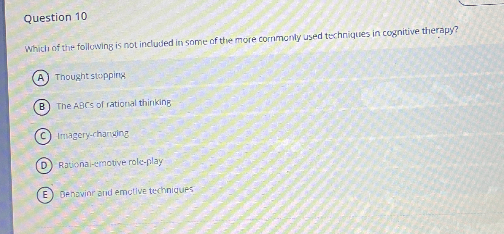 Solved Question 10Which of the following is not included in | Chegg.com