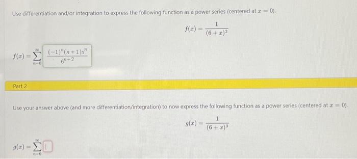 Solved Use differentiation and/or integration to express the | Chegg.com