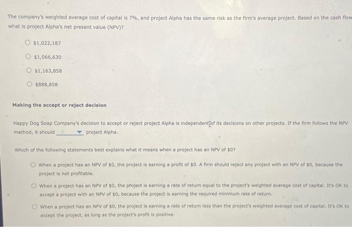 Solved 7. Net present value (NPV) Evaluating cash flows with | Chegg.com