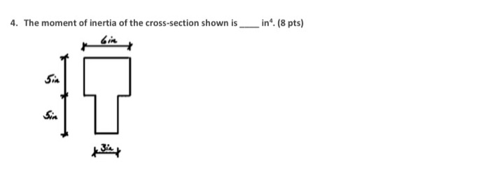 Solved 4 The Moment Of Inertia Of The Cross Section Shown Chegg Solved 4 The Moment Of Inertia Of The Cross Section Shown Chegg