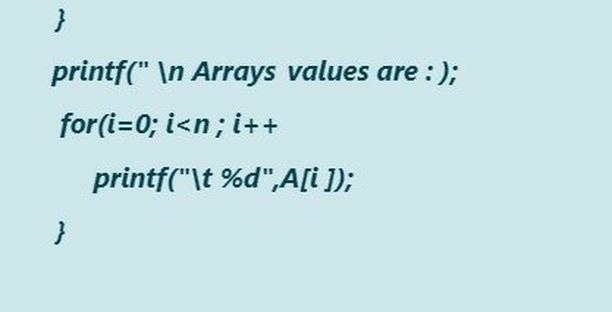 Solved Debug the given C program to input and print N array | Chegg.com