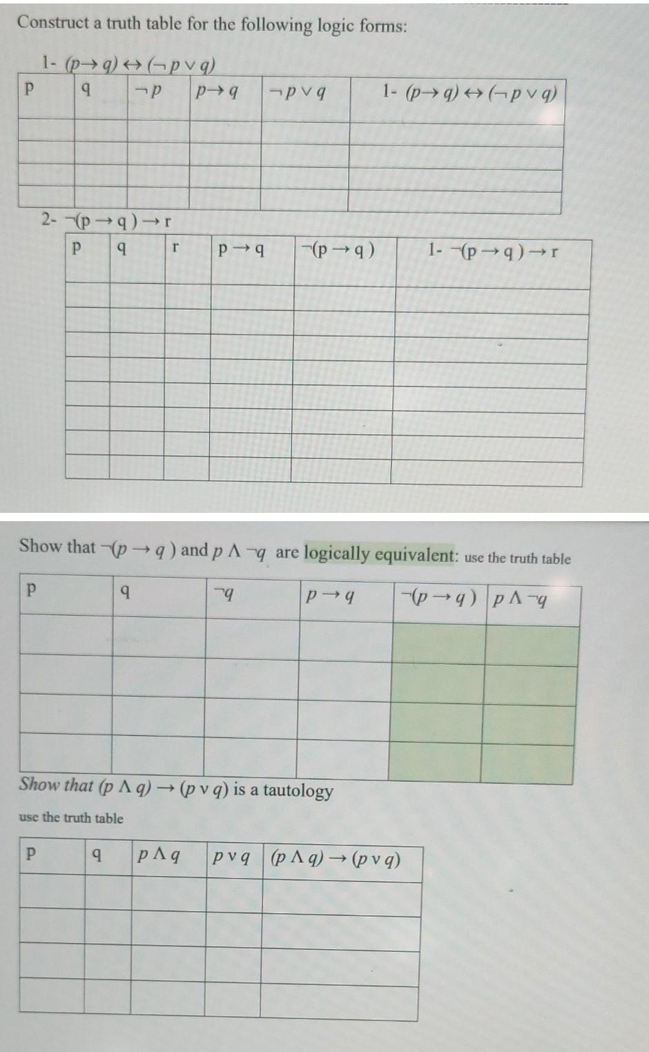 Solved Construct a truth table for the following logic | Chegg.com