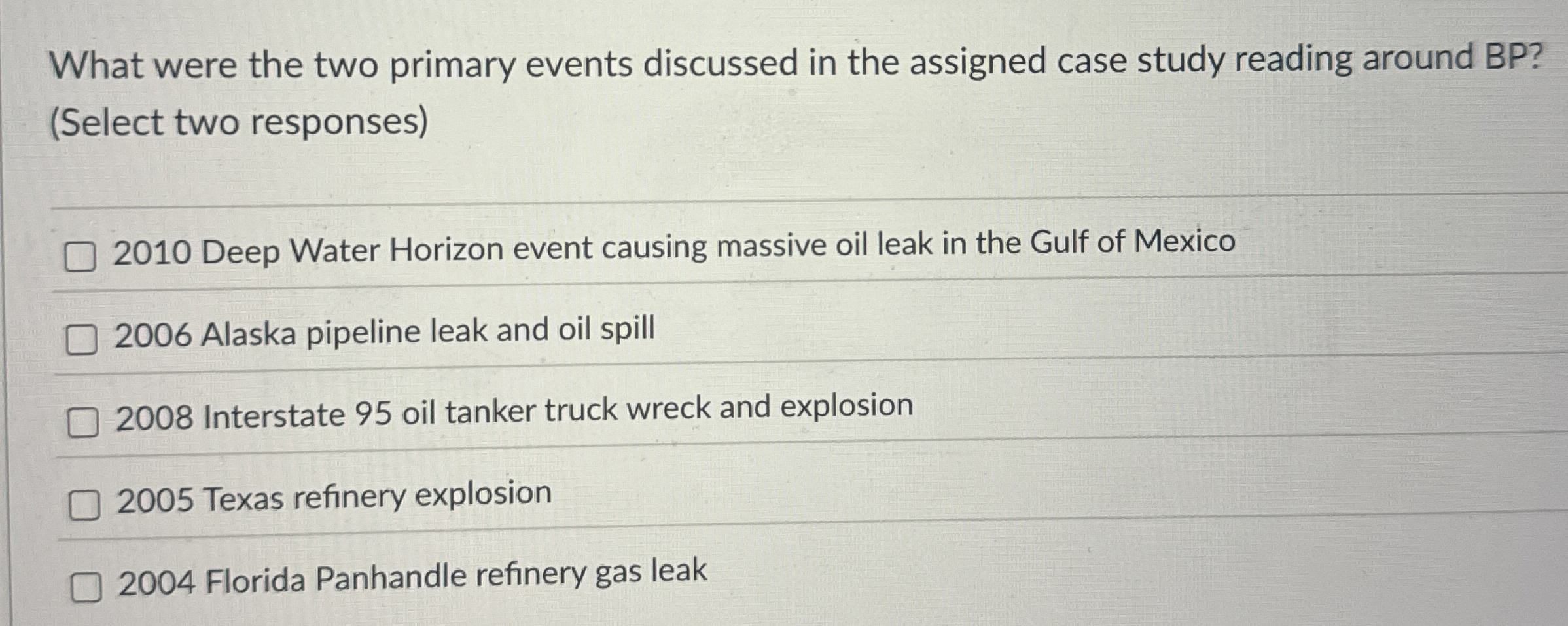 Solved What were the two primary events discussed in the