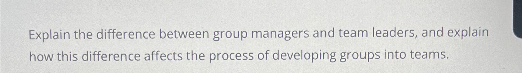 Solved Explain the difference between group managers and | Chegg.com