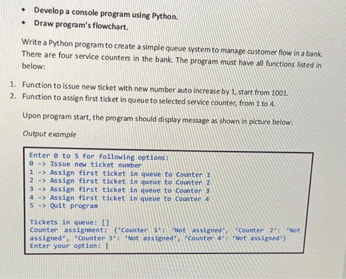 Solved Develop a console program using Python. Draw | Chegg.com