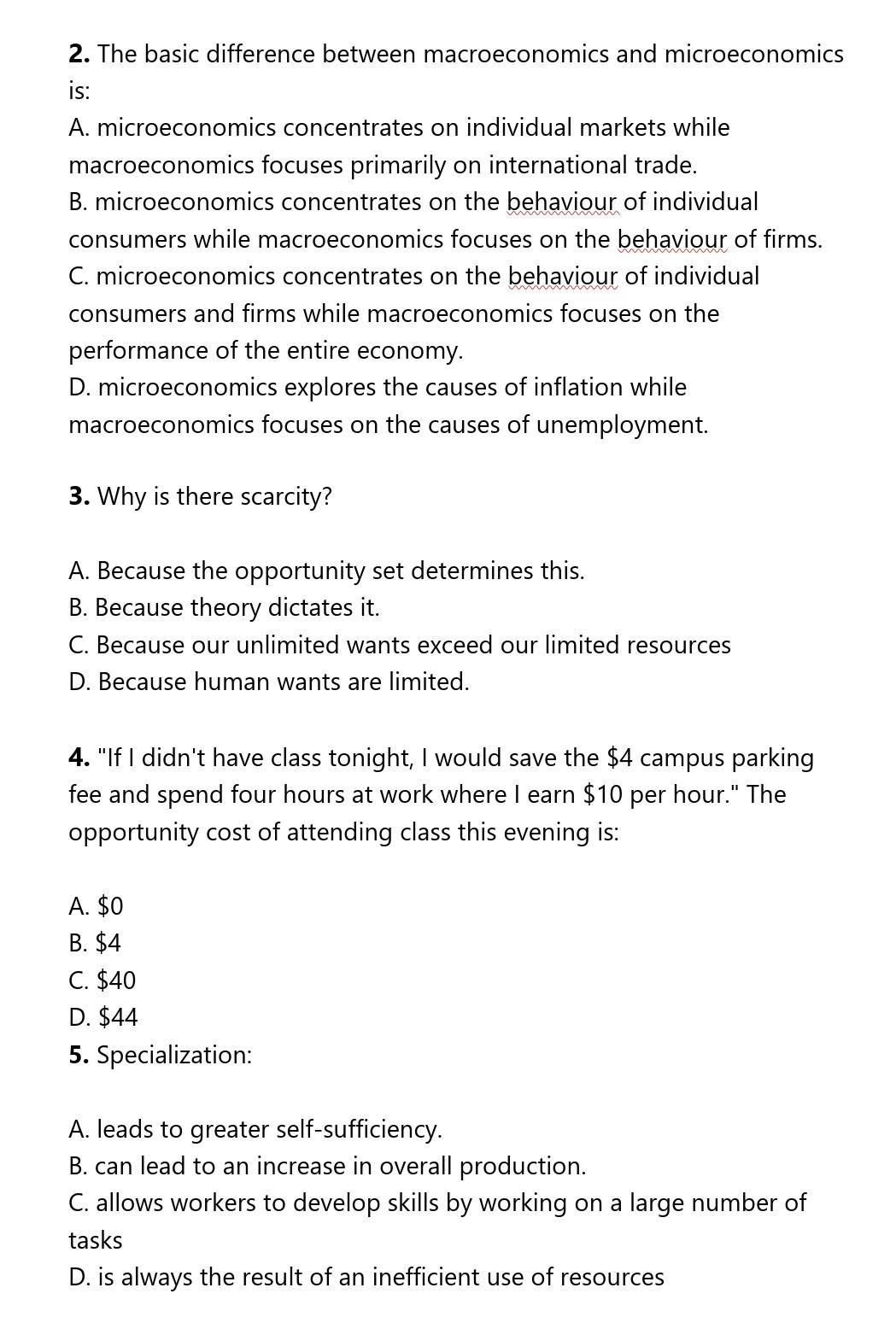 Solved 2. The Basic Difference Between Macroeconomics And | Chegg.com