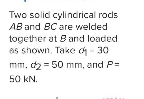 Solved Two Solid Cylindrical Rods AB And BC Are Welded | Chegg.com