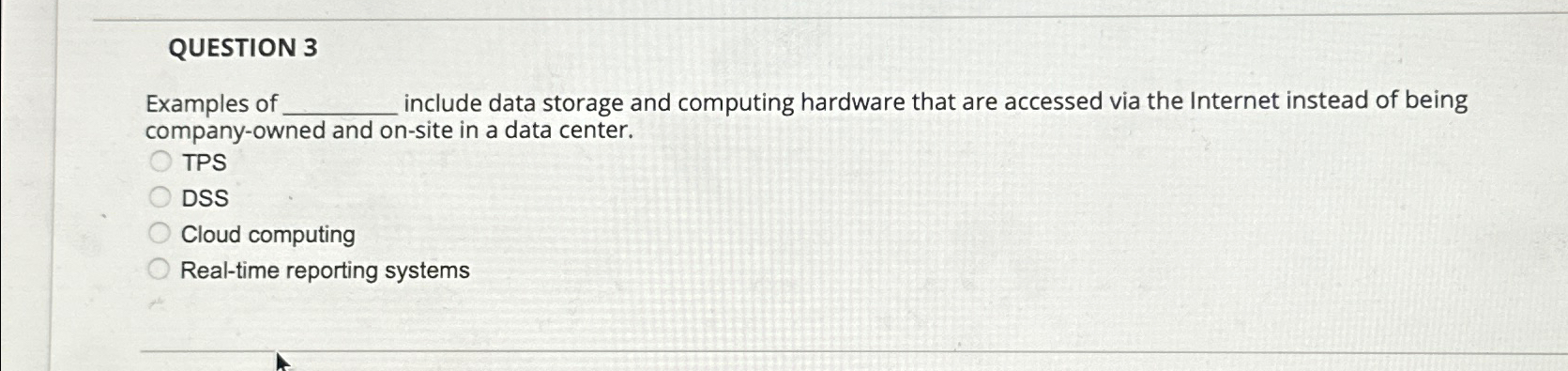 Solved QUESTION 3Examples of include data storage and | Chegg.com