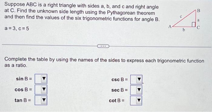 Solved Suppose ABC Is A Right Triangle With Sides A,b, And C | Chegg.com