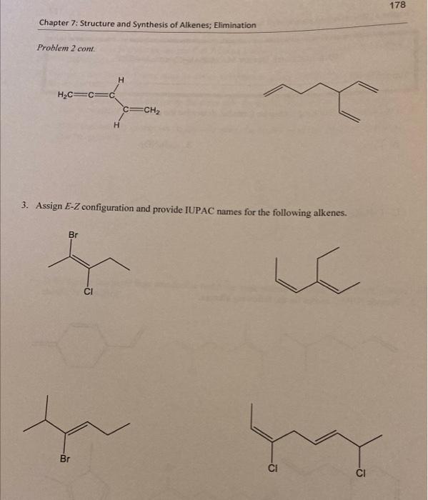 Solved Organic Chemistry: Stucture And Synthesis Of Alkenes; | Chegg.com