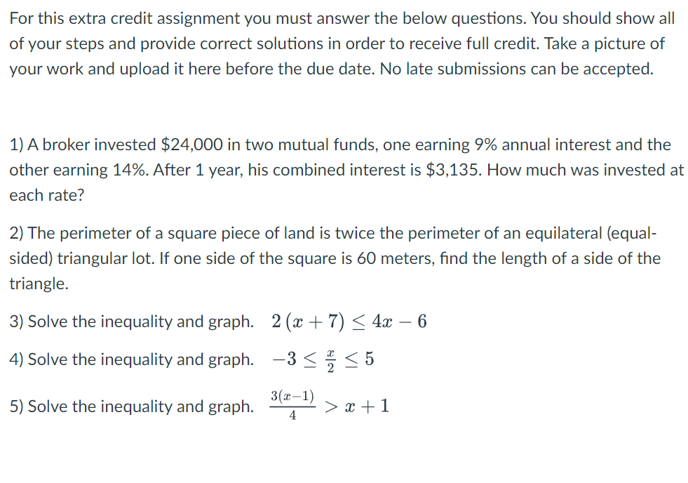 Solved For this extra credit assignment you must answer the | Chegg.com