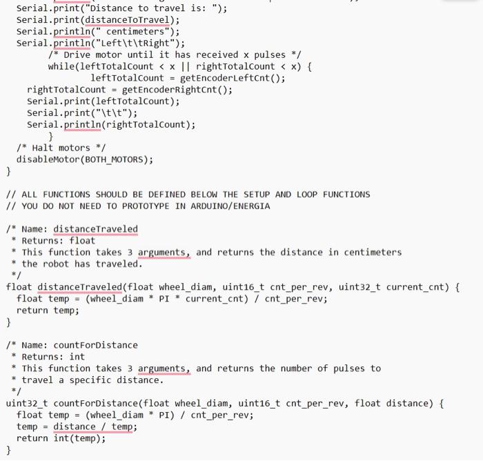 Solved Code in Arduino IDE for TI-RSLK MAX MSP432. Please | Chegg.com